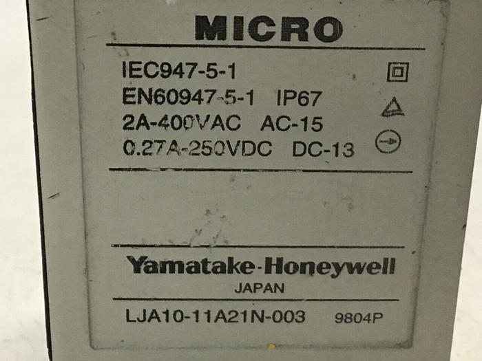Used YAMATAKE Limit Switch LJA10-11A21N-003 #121491