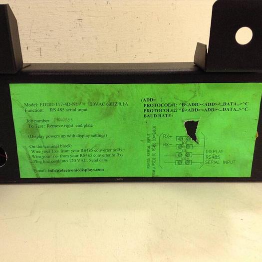 Used EDI Digital Display ED202-117-4D-N1-ETH #72114