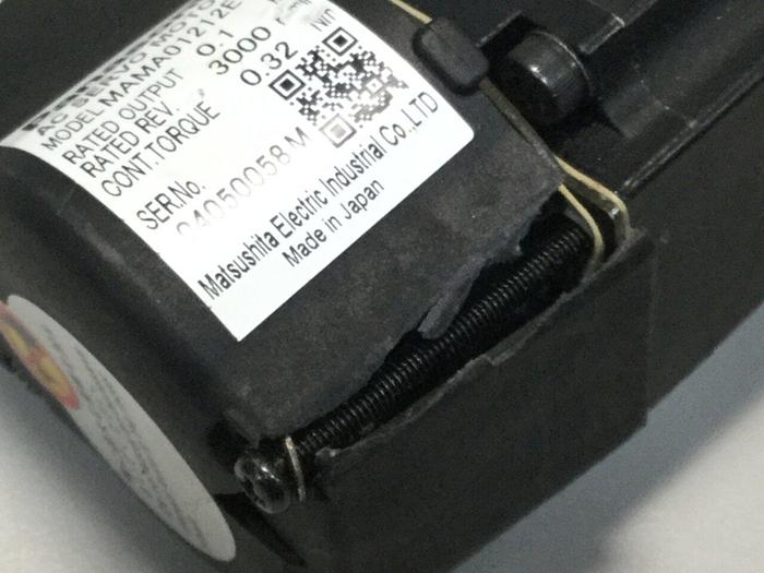 Used PANASONIC AC Servo Motor MAMA01212E #102734