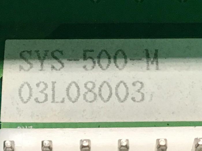 Used SYSCO Control Panel SYS-500 #125361