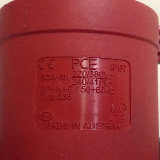 Used PCE 5 Pin Plug Socket IP67 #86221