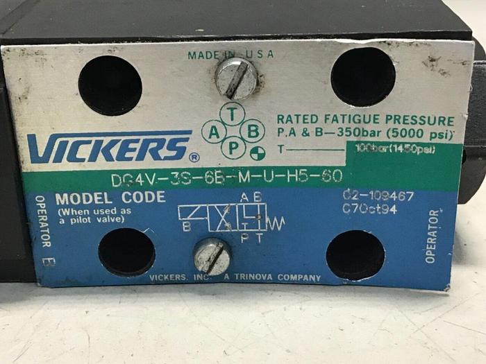 Used VICKERS Valve DG4V-3S-6B-M-U-H5-60 Used