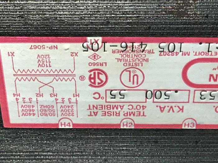 Used DONGAN .500 KVA Transformer 50-0500-053 #127381
