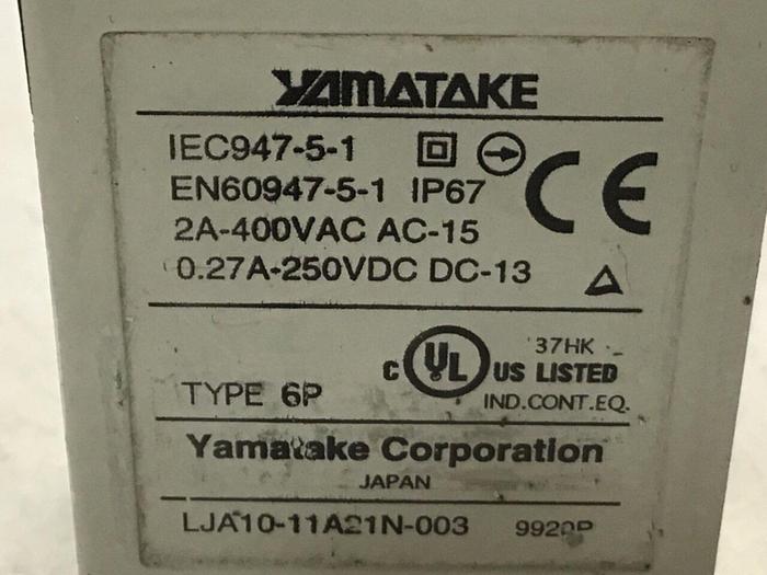 Used YAMATAKE Limit Switch LJA10-11A21N-003 #121734