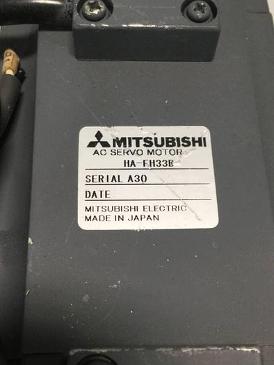 Used MITSUBISHI Servo Motor w/ Gear Motor HA-FH33B Used