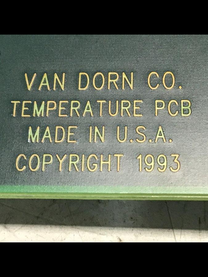 Used VAN DORN Temperature Circuit Board PC330-021 330-021 #143132