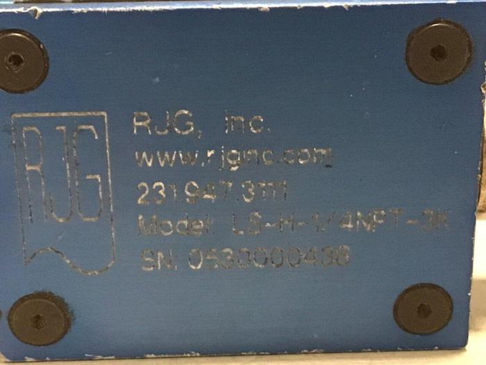 Used RJG INC. Pressure Sensor LS-H-1/4NPT-3K #119888