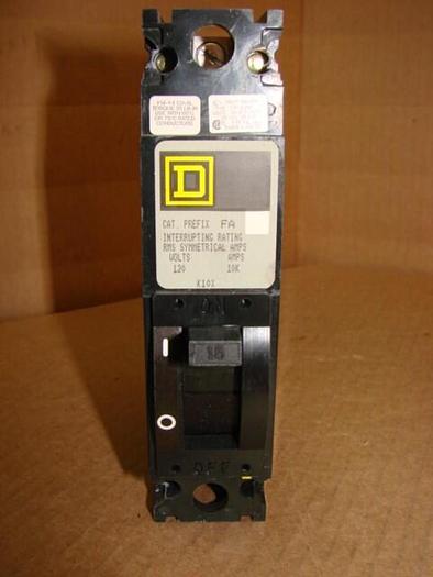 Used SQUARE D 15 Amp Circuit Breaker FAL12015 #21234