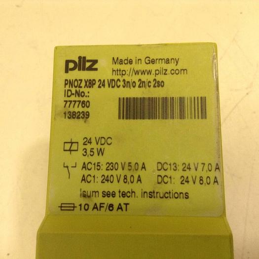 Used PILZ Safety Relay PNOZX8P24VDC3N/O2N/C250 #77725