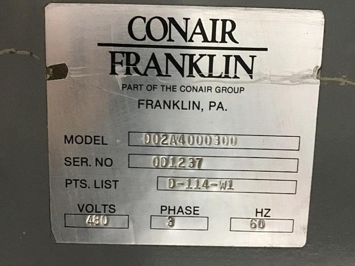Used CONAIR FRANKLIN CD200 Desiccant Dryer D02A4000300 USED #140927