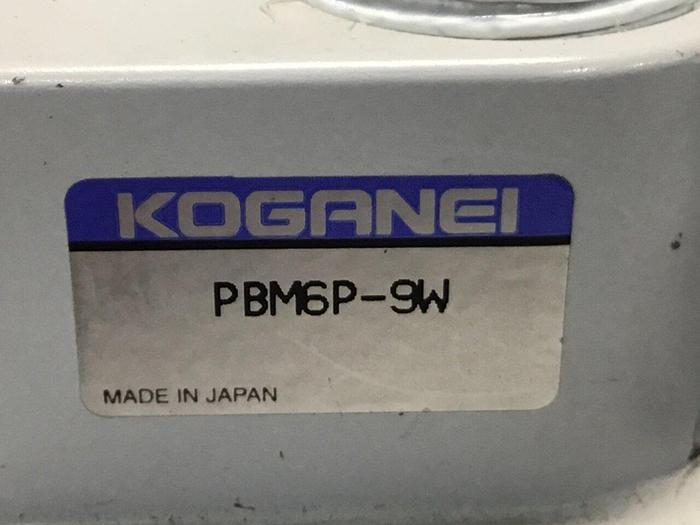 Used KOGANEI Manifold w/ Valves PBM6P-9W #120957