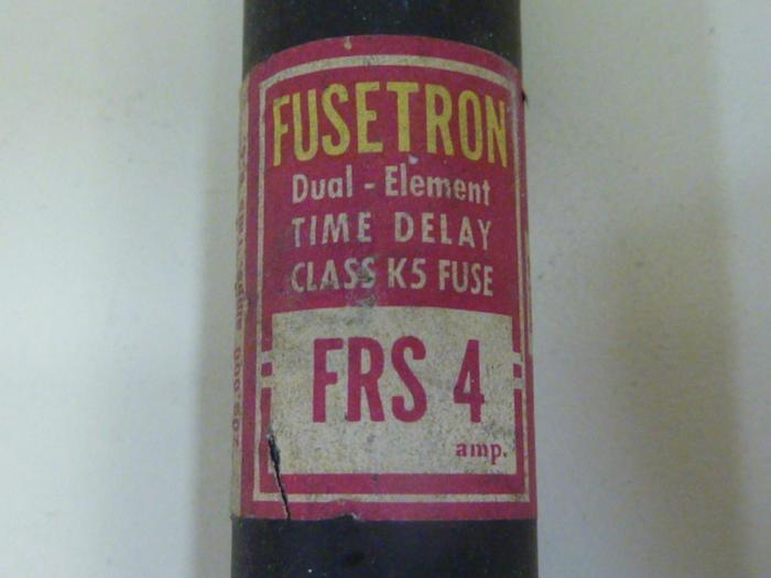 Used FUSETRON 4 Amp Fuse FRS-4 #47409