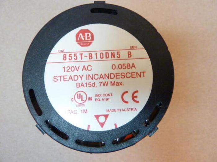 Used ALLEN BRADLEY Stack Light 855T-B10DN5 SER B #50174