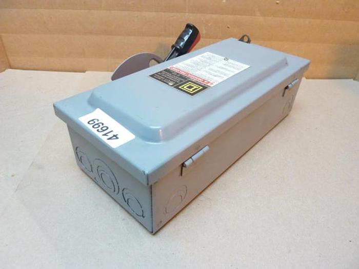 Used SQUARE D 30 Amp Safety Disconnect Switch H361 E1 Used