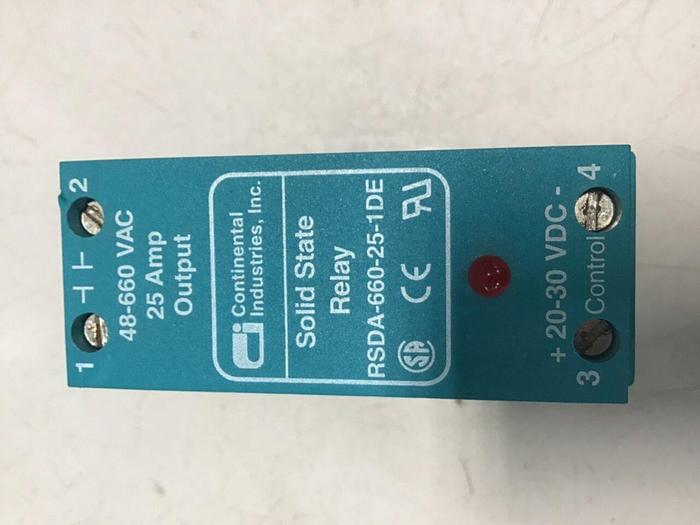 Used CONTINENTAL INDUSTRIES Solid State Relay RSDA-660-25-1DE #138137