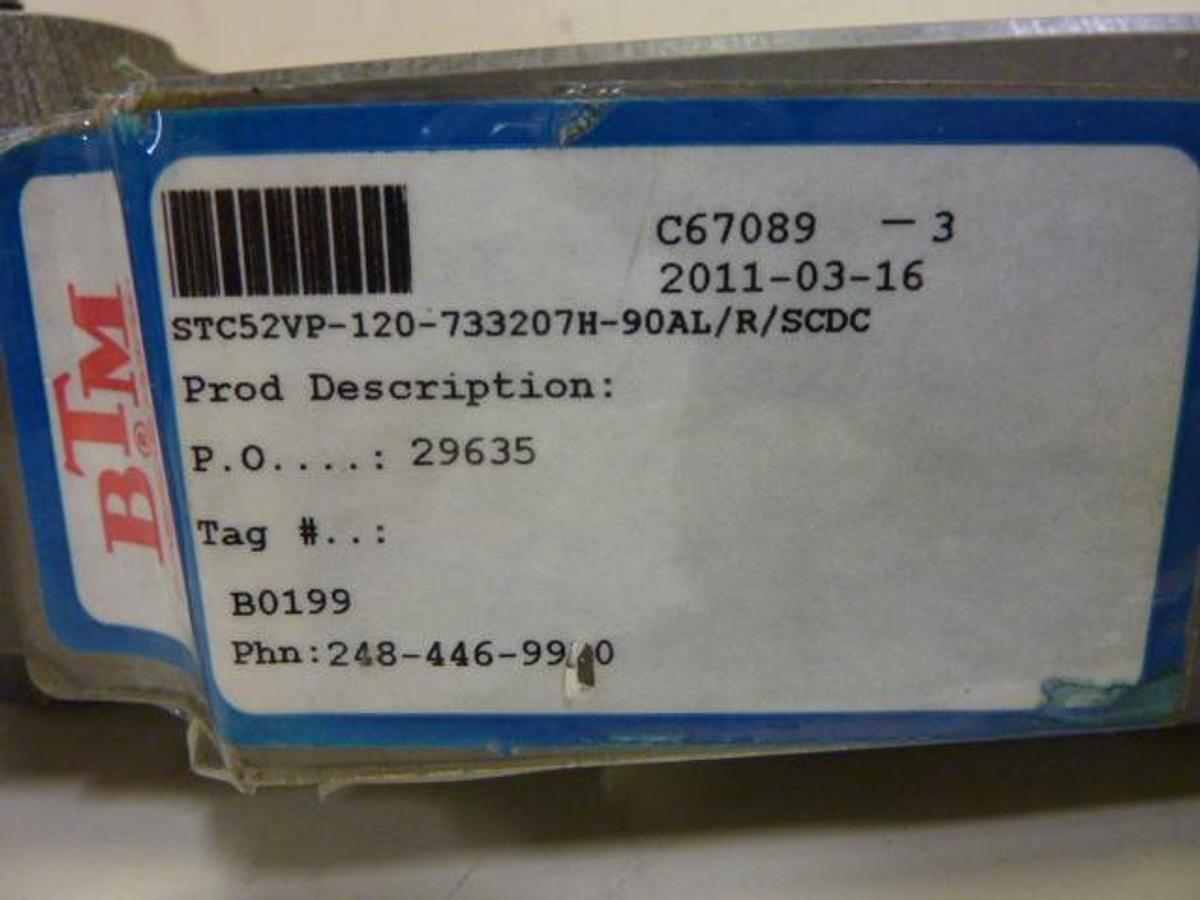 Used BTM CORP Power Clamp STC52VP-120-733207H-90AL/R/SCDC Used