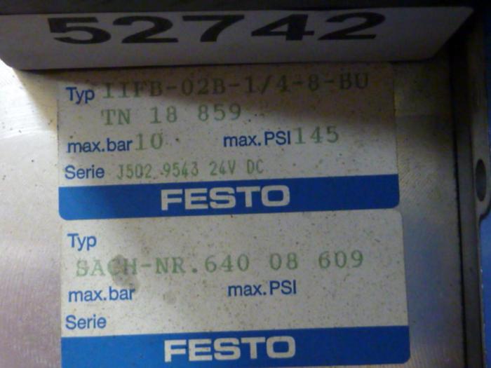 Used FESTO Control Block / Valve Terminal IFB8-02 #52742