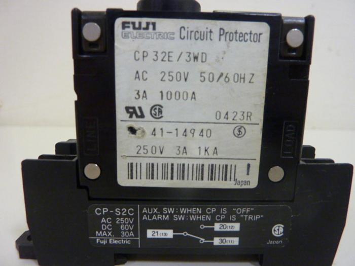 Used FUJI ELECTRIC Circuit Protector CP32E/3WP #46659