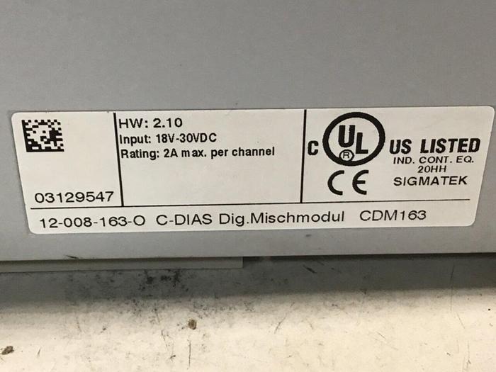 Used SIGMATEK Module CDM163 12-008-163-O Used