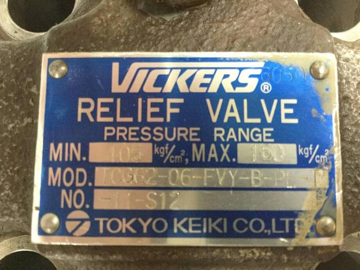 Used VICKERS Relief Valve TCG6206FVYBPLT11S12 #98160