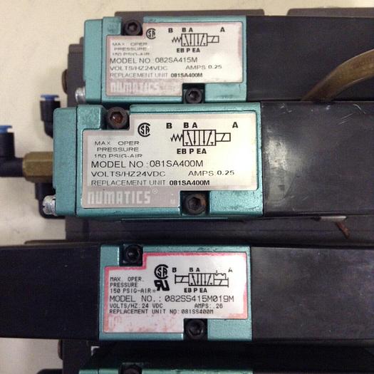 Used NUMATICS Control Block w/ Valves 082SA415M #80031
