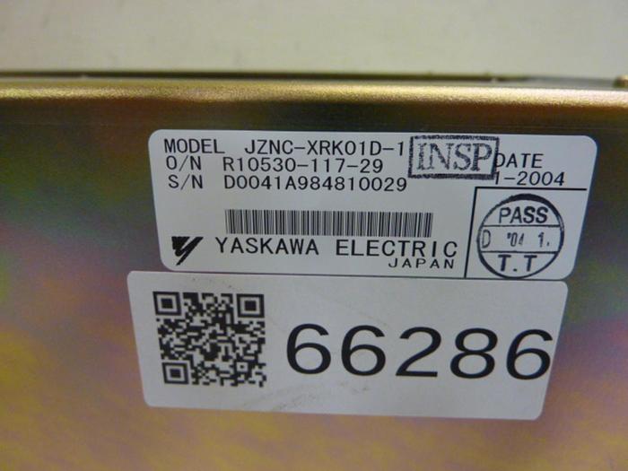 Used YASKAWA ELECTRIC I/O Module JZNC-XRK01D-1 Used