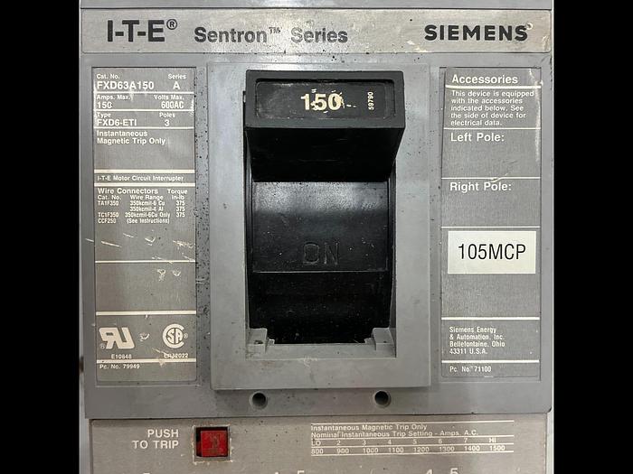 Used SIEMENS FXD63A150