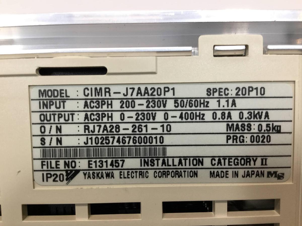 Used YASKAWA VS Mini J7 Inverter CIMR-J7AA20P1 USED