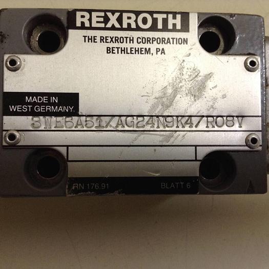 Used REXROTH Valve 3WE6A51AG24N9K4R08V #87602
