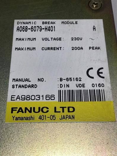 Used FANUC Dynamic Break Module A06B-6079-H401 #136035