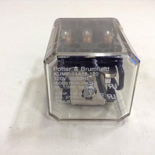 Used POTTER & BRUMFIELD Relay KUMP-14A18-120 #76417