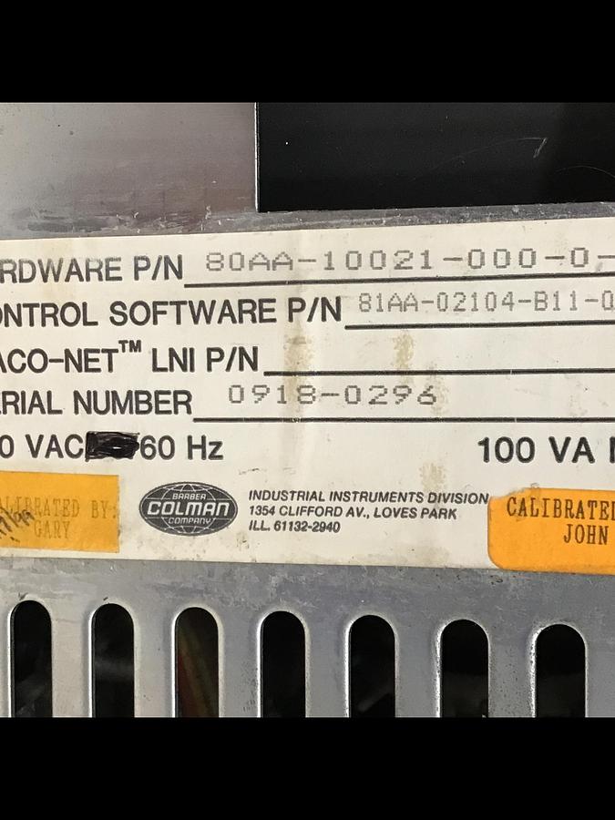 Used BARBER COLMAN 80AA-10021-000-0-02 OPERATOR DISPLAY SCREEN USED #135397