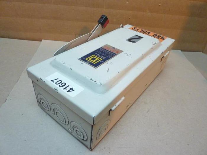 Used SQUARE D 30 Amp Safety Disconnect Switch H361 E1 Used