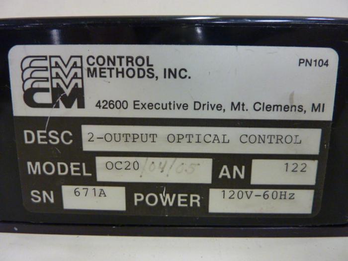 Used CONTROL METHODS Intella-Sense Optical Control OC20 #56180