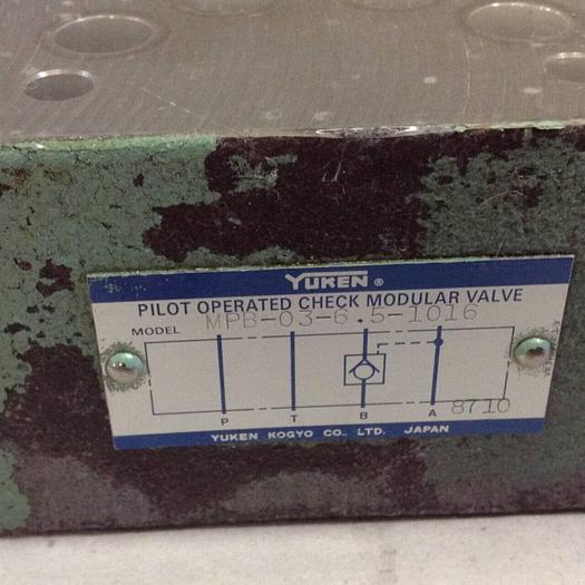Used YUKEN Pilot Operated Check Valve MPB-03-6.5-1016 #74170