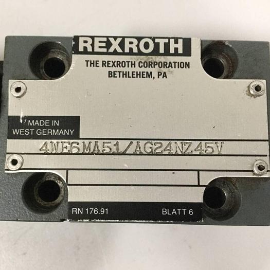 Used REXROTH Valve 4WE6MA51AG24NZ45V #96989