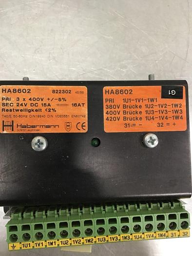 Used HABERMANN Transformer HA8602 #136175