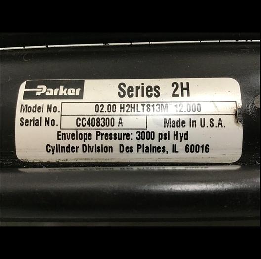 Used PARKER Injection Sled Cylinder 02.00 H2HLTS3M 12.000 Used
