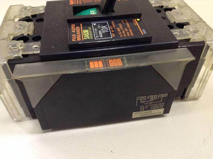 Used FUJI ELECTRIC 10 Amp Circuit Breaker SA53B-10 #73974