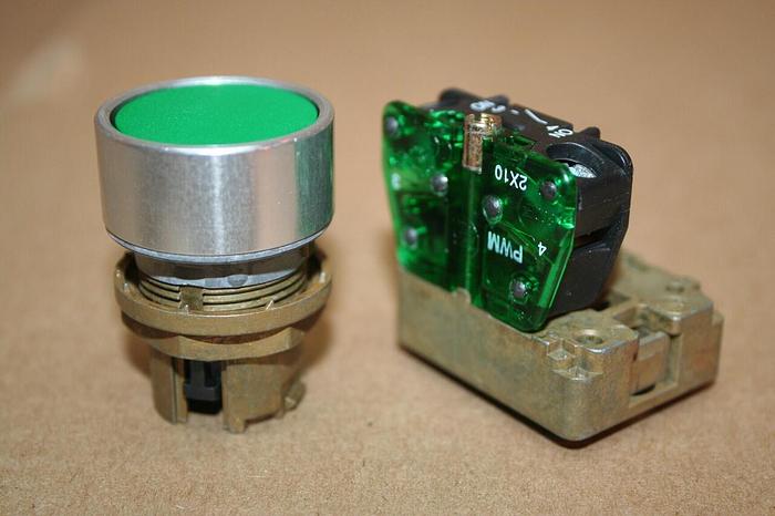 ALLEN BRADLEY Flush Push Button 800EM-F32LX10 GREEN #19331