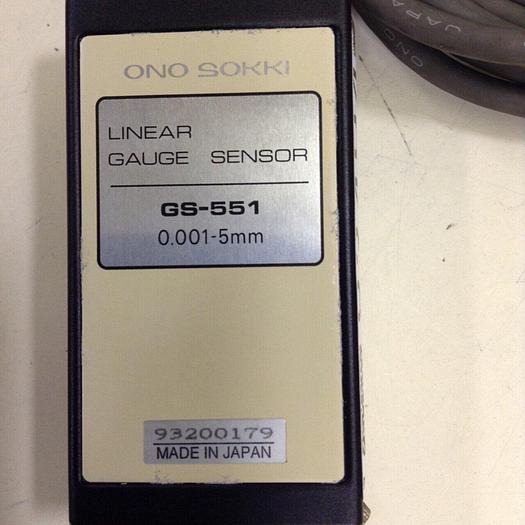 Used ONO SOKKI Linear Gauge Sensor GS-551 #83494