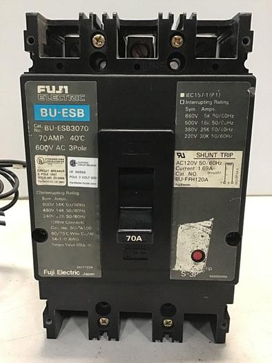 Used FUJI ELECTRIC 70 Amp Circuit Breaker BU-ESB3070 Used