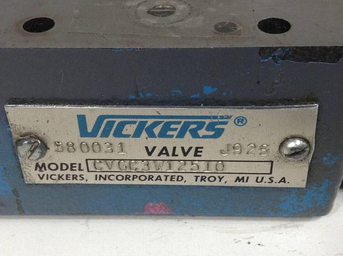 Used VICKERS Relief Valve CVGC 3 W 125 10 #89727