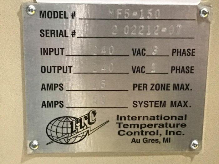 IDEAL MACHINERY 5 Zone Hot Runner MF5-150-GTP New