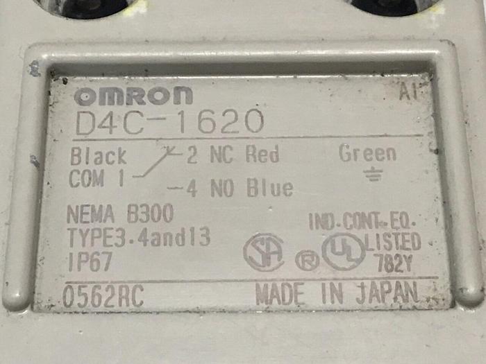 Used OMRON Limit Switch D4C-1620 #128458