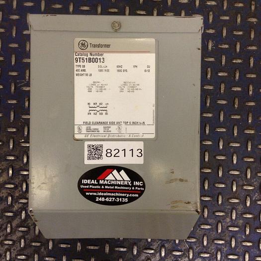 Used GENERAL ELECTRIC 3.00 kVA Transformer 9T51B0013 #82113