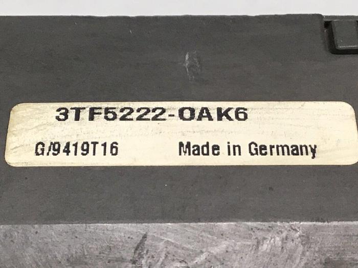 Used SIEMENS Contactor 3TF5222-0AK6 #134100