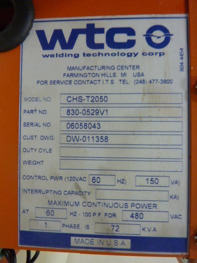 Used WELDING TECHNOLOGY CORP Circuit Board CHS-T2050 Used