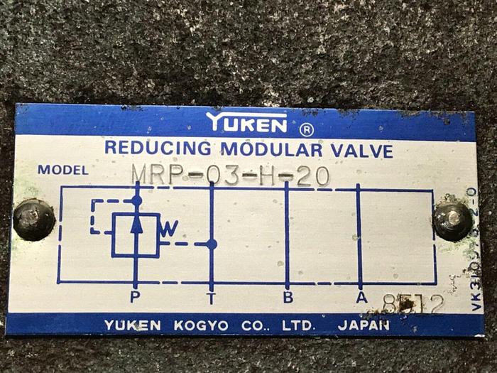 Used YUKEN Reducing Modular Valve MRP-03-H-20 #113012