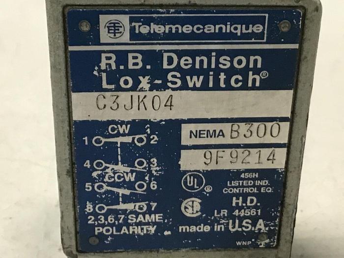 Used TELEMECANIQUE Limit Switch C3JK04 #121642